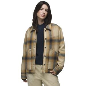 Prana Women’s Bridges Flannel Jacket in Sandstone